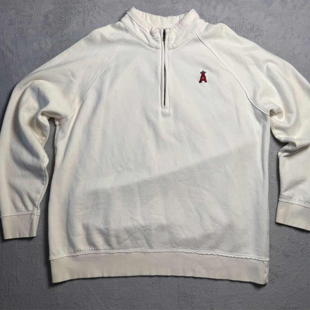 Vintage MLB The Los Angeles Angels baseball quarter zip sweater White men's XXL